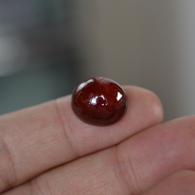 天然蛋面石榴石裸石素面戒面克拉
