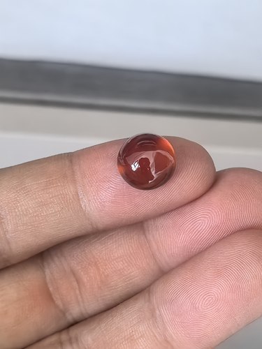 天然蛋面圆形石榴石裸石11.5毫米