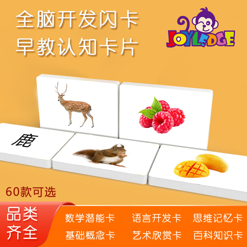 杜曼早教认知识字卡多乐智婴幼儿童宝宝全脑开发记忆训练闪卡