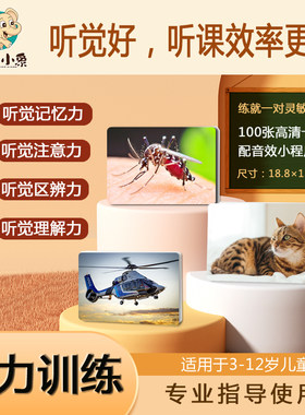 辨音识图听觉识辨专注力训练卡片