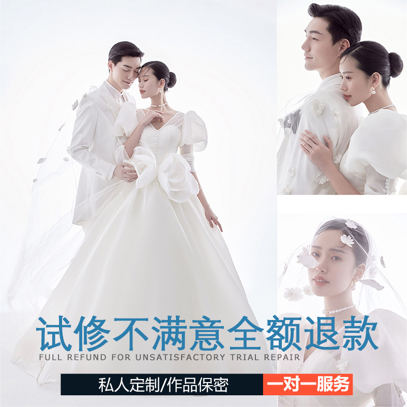 婚纱照精修照片ps写真古装修片网红自拍照修图片美化影楼后期调色