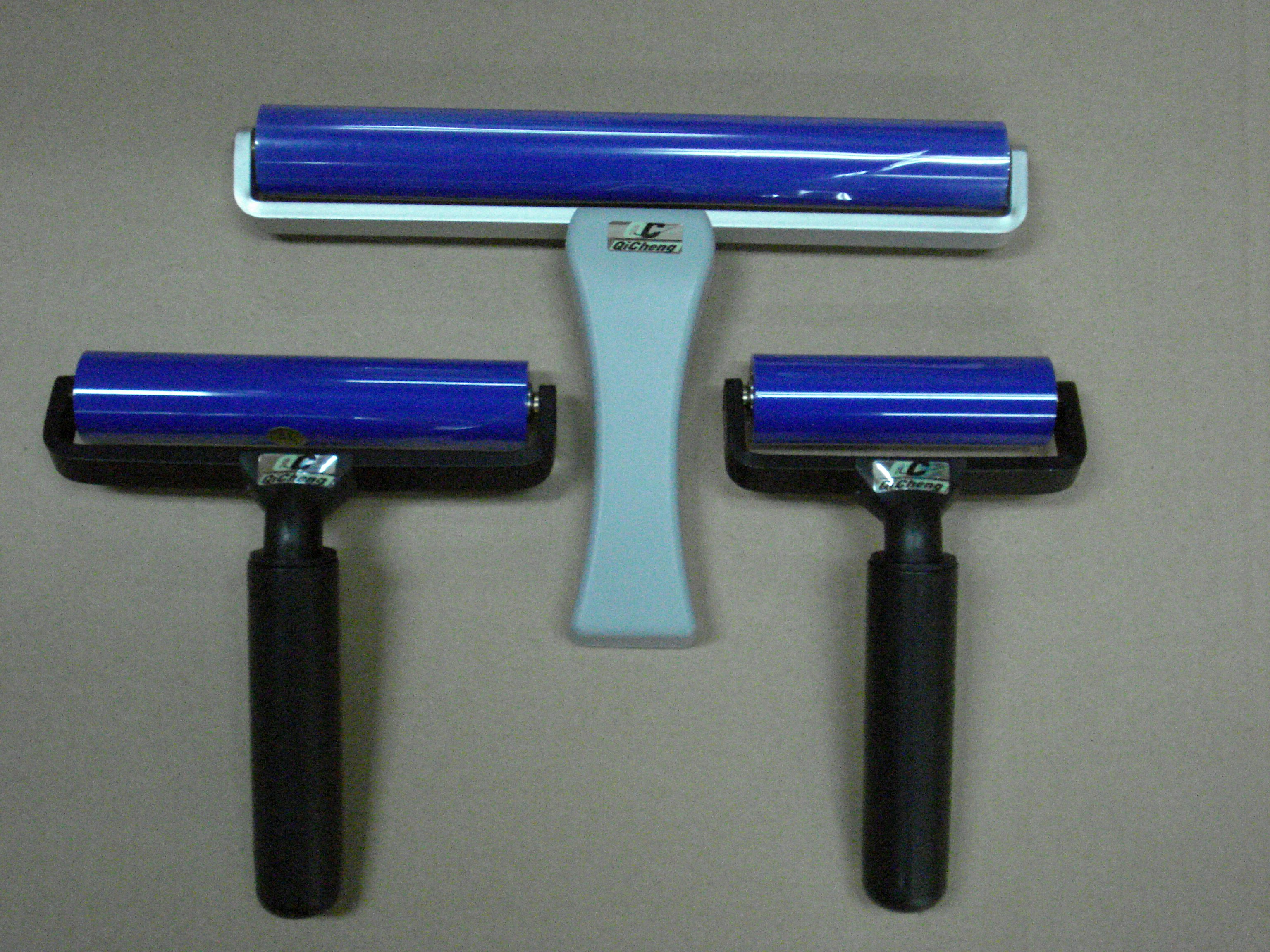 黑铝硅胶矽胶滚轮塑料 金属柄粘尘滚轮  手动除尘滚轮8寸无低高粘