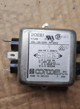 美国CORCOM 20EB1 电源滤波器 电源净化器 250V 20A