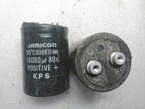 拆机 凯美JAMICON 80V 18000UF 螺丝脚电解电容