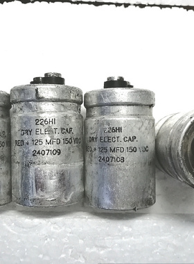拆机美国古董电容 150v 125uf 螺丝脚电容