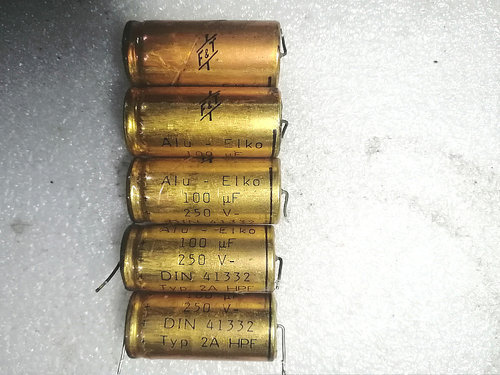 德国法兰特 F&T金弹 250v 100uf 胆机阴极电容 轴向电容 1对价
