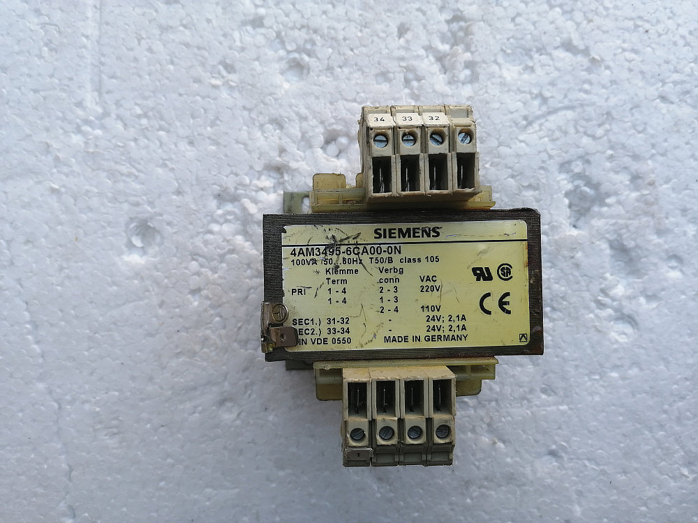 德国西门子 进口变压器 E型牛 功率100W 输入220V 输出双24V