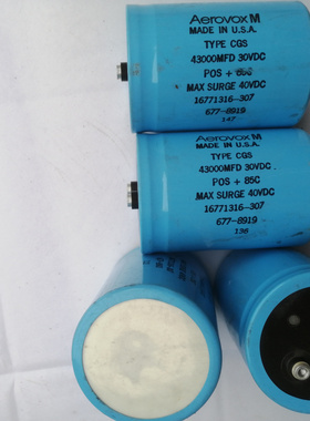 美国摩罗利 CGS系列 AEROVOXM 30v 43000uf螺丝脚电容 大体积