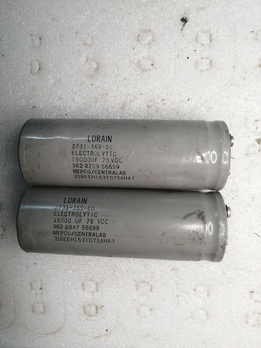 美国灰皮MEPCO LORAIN标 75v 15000uf 螺丝脚电容