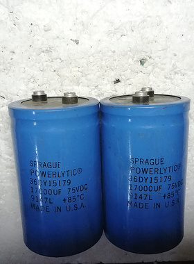 拆机美国思碧 SPRAGUE 36DY系列 75V 17000UF 螺丝脚发烧滤波电容