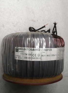 拆机 芬兰MUUNTOSAHKO隔离进口变压器 功率330W 230v转230v/115v