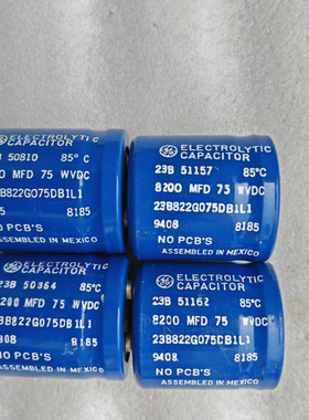 拆机美国电容 龙标 CAPACITOR标 75v 8200uf 螺丝脚发烧滤波电容