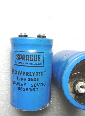 美国思碧SPRAGUE ② 36DE二系列 30V 26000UF 螺丝脚发烧滤波电容