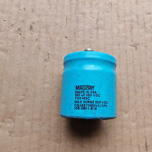 美国摩罗利 MALLORY 450V 350UF 螺丝脚高压发烧滤波电容