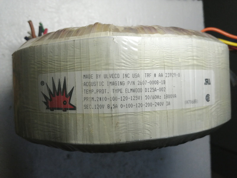 美国箭猪隔离进口环形变压器 功率1800W 240v转240v/120v带屏蔽线