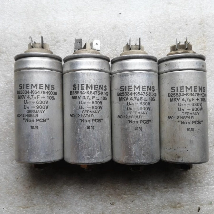 SIEMENS 拆机德国西门子 900v 4.7uf 高压油浸无极电容