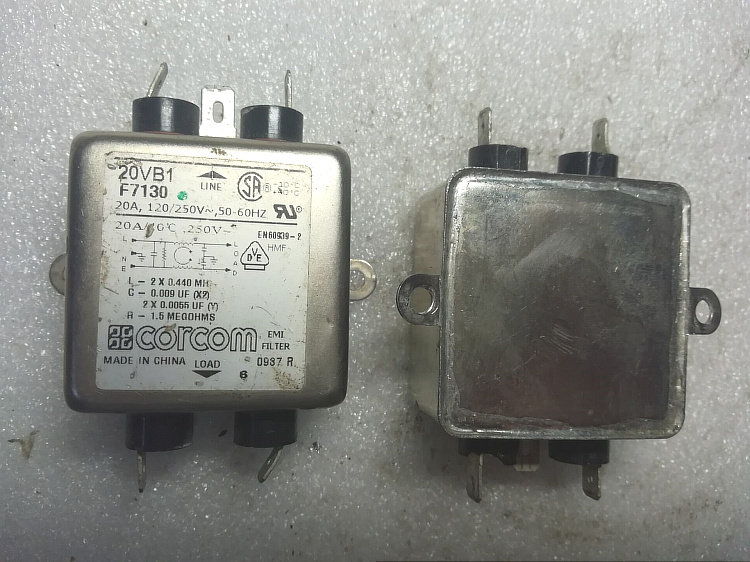 美国CORCOM 20VB1 电源滤波器 电源净化器 250V 20A