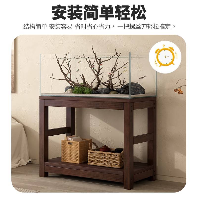 落鱼架木底座客厅底承家重用柜定强置制多层实架一体超地缸物2208