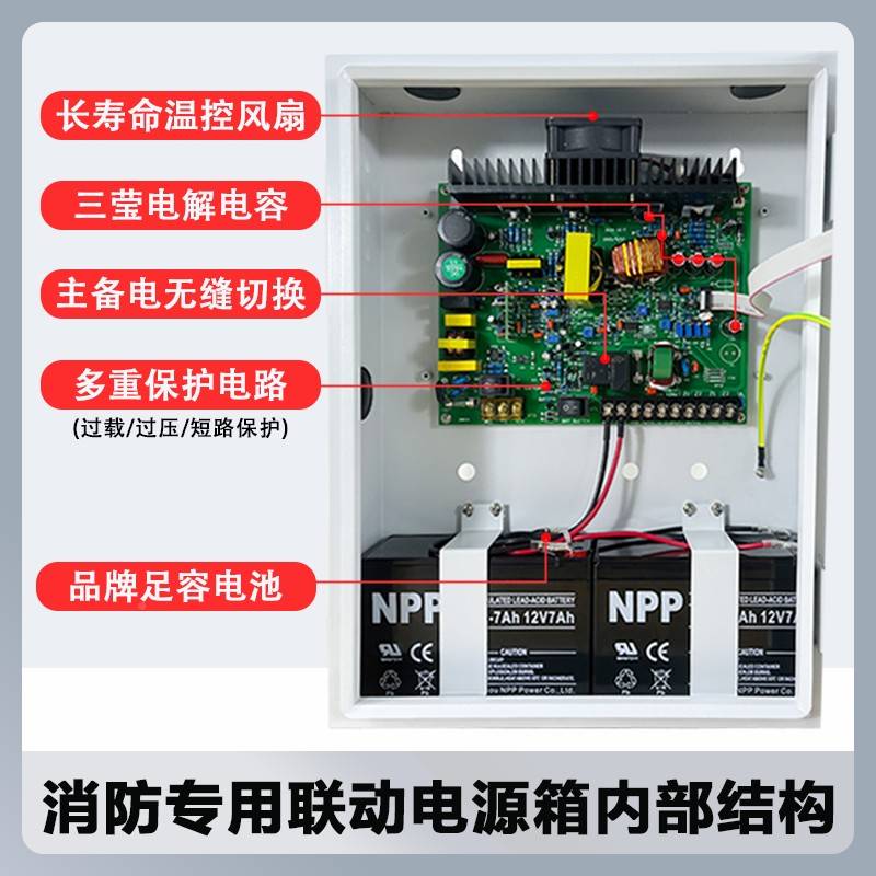 专无品牌/2V消电源箱24V防2防A510A02A3A40A 4壁挂式 源消A用联动