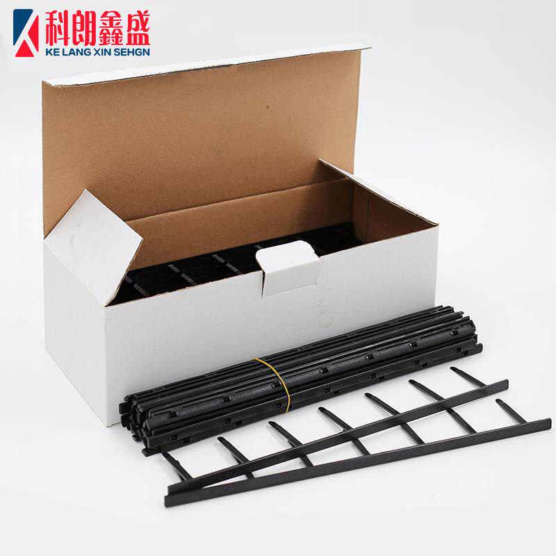 科朗鑫盛 七齿自锁条 7孔梳式活页装订条维乐装订夹条 黑白 塑料