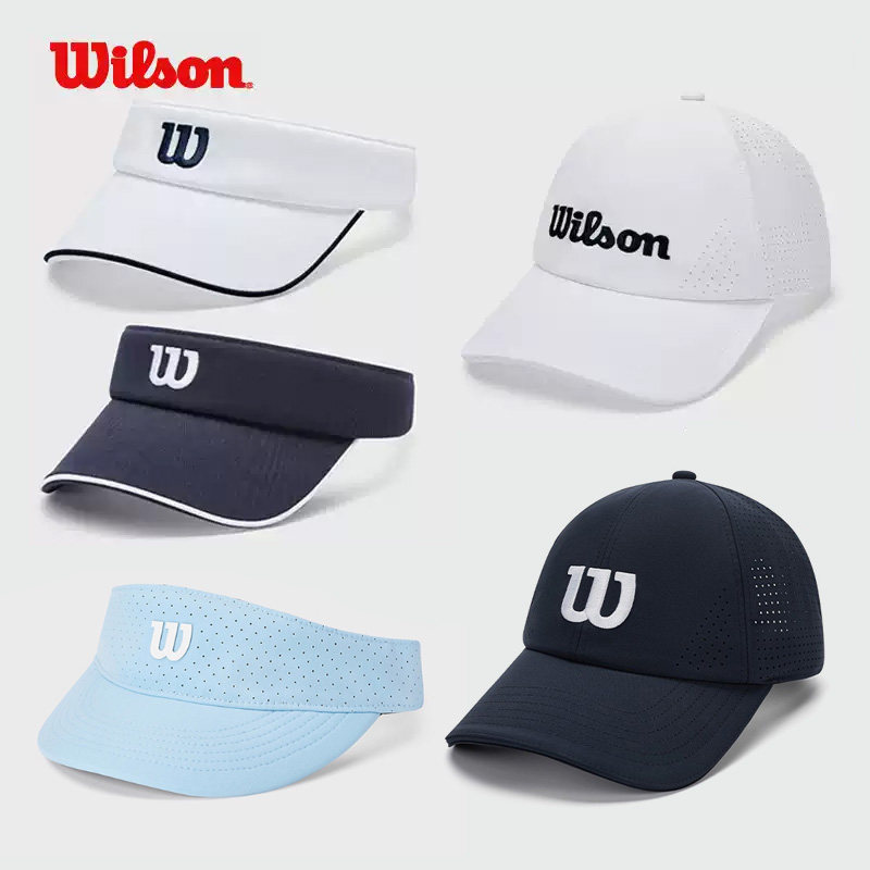 Wilson威尔胜网球帽空顶帽运动棒球帽男女同款可调节跑步鸭舌帽子