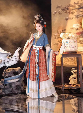 新款国风汉服神仙图 洛神仕女图系列复原款传统服饰全套嫦娥奔月