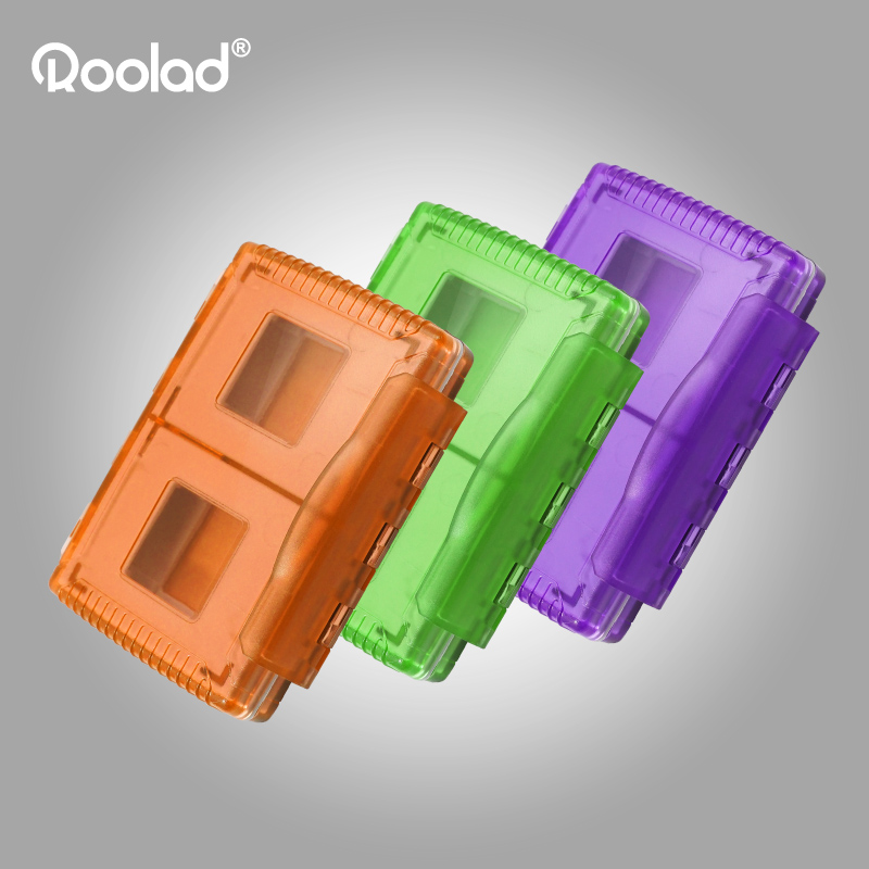 透明彩色内存卡盒CF卡SM卡