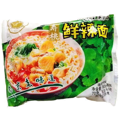寿桃老南京寿桃牌鲜辣方便面快餐