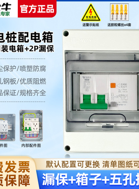 公牛充电桩户外防水漏电保护器新能源汽车电车电箱漏保7000配电箱