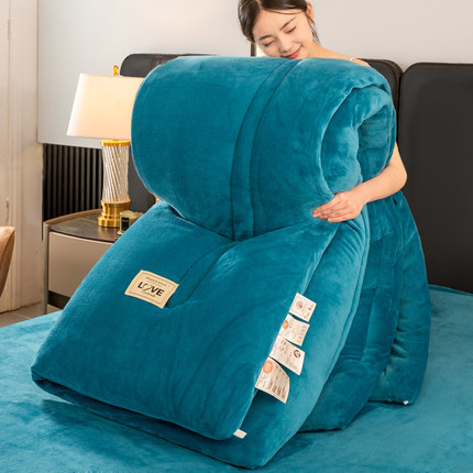 新款牛奶绒被子被芯加厚保暖毛绒冬被冬季棉被珊瑚绒冬天10斤被褥