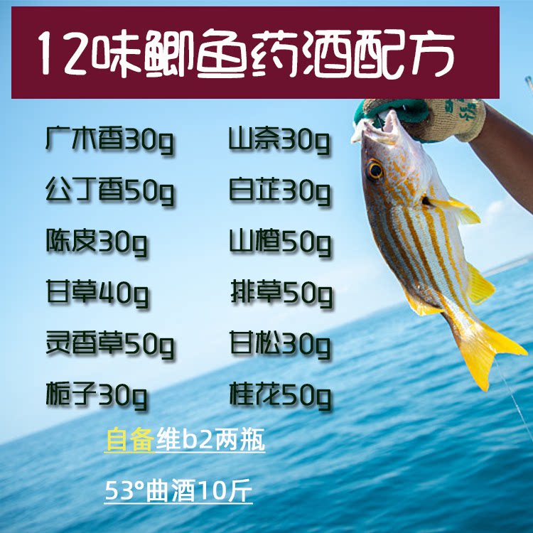 钓鱼泡药酒自制原料 配方材料鲫鱼专用诱鱼饵料米酒香松