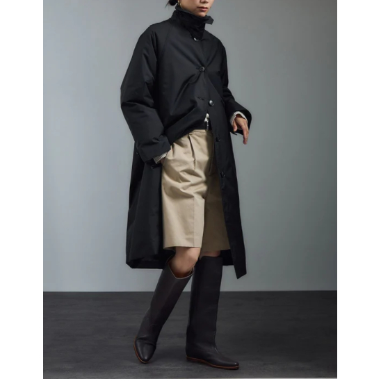 法国 法语系75%down 意大利进口面料长款羽绒