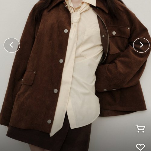 新款4万在售 pu领 女款猎装夹克