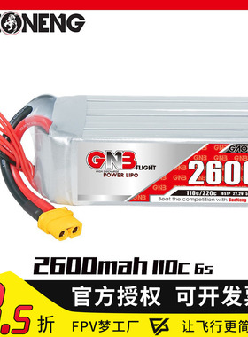 高能GNB 2600mAh 6S 22.2V 110C FPV 模型 高倍率 动力 锂电池