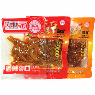 益阳易牙熟食红油辣干子腐竹豆笋香干豆干零食品湖南沅江特产小吃