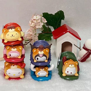 玩点无限三丽鸥家族邮差小熊系列叠叠乐盲袋萌粒潮玩盲盒手办摆件