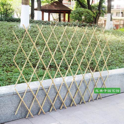 拉伸型网格竹篱笆植物攀爬绿化带