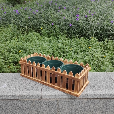 木质阳台百搭小盆栽收纳围栏花盆