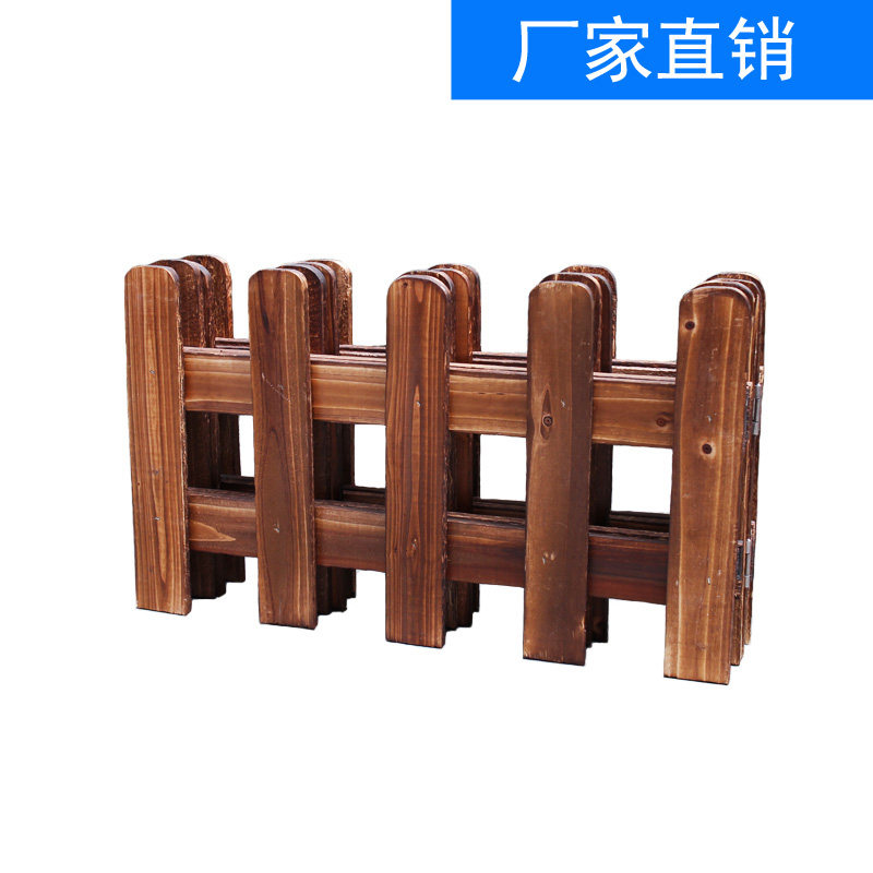 做旧复古园艺围栏碳化防腐实木图片