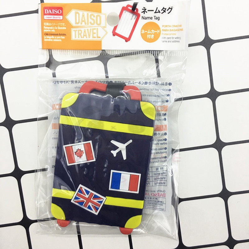 일본 DAISO 여행 가방 태그 탑승권 트롤리 케이스 여행 비즈니스 사인 배송 라벨 로고 프로모션