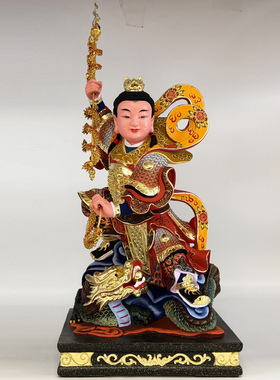 哪吒三太子香樟木摆件中式人物