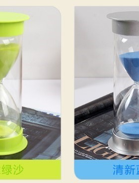 儿童刷牙沙漏计时器3/30/60三分钟时间漏斗迷你防摔创意小摆件