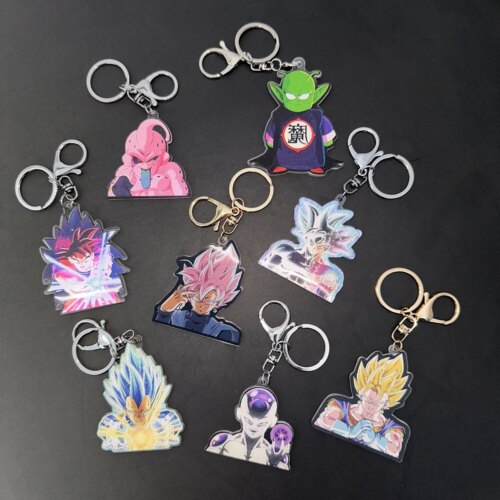 七龙珠悟空贝吉塔3D渐变钥匙扣
