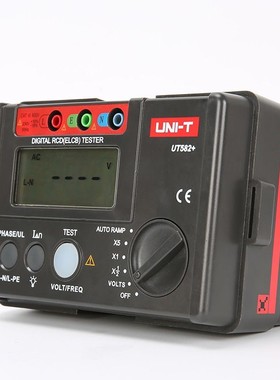 优利德UT582+漏电保护开关测试仪接线检查RCD相位角度故障检测表