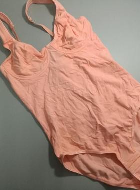 大尺码深棕色棉质面料连体衣 文胸一体式家居连体衣75B90B95C100C