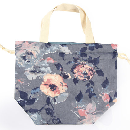 姣兰 创意杂货 双层防水饭盒 收纳便当袋 印花环保布袋 包邮