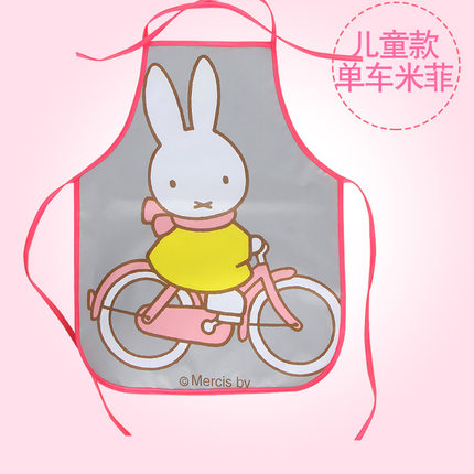 姣兰 米菲正品防水加厚 无袖防水围裙做饭厨师罩衣 儿童亲子围裙