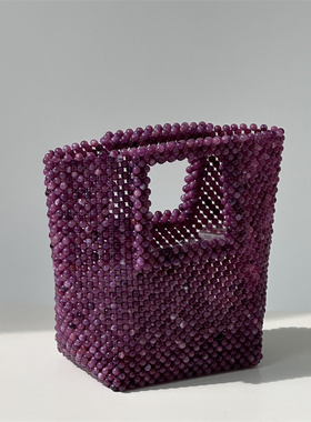 【CILI CLUTCH 】复古中国风 高级 石纹 紫玉色大方手提包