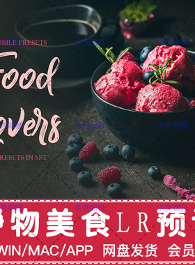 5款LR美食预设静物小吃中西餐炒菜调色滤镜Food Mobile Presets