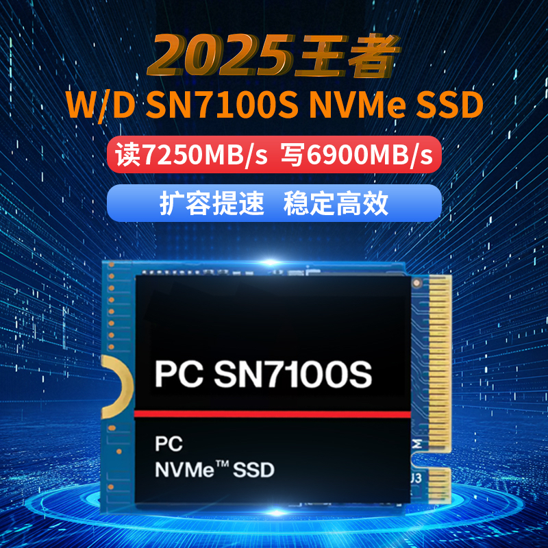 WD/西部数据 SSD SN7100 2230固态硬盘2T  pm9cqb pvc10 bc711